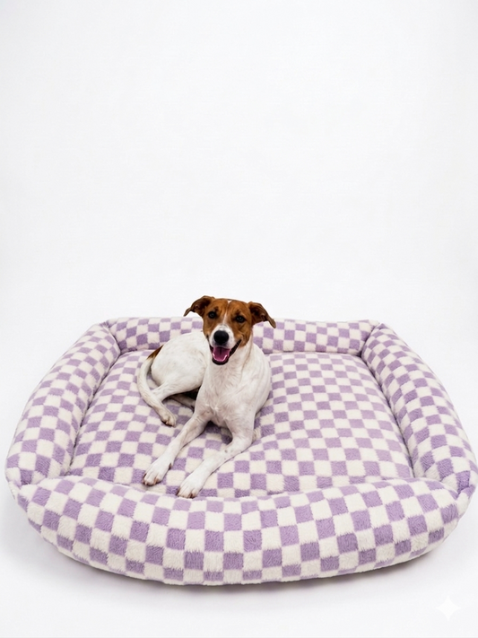 Cama Antiestrés para Perros Talla L – Russel® Plush Suave y Acolchada