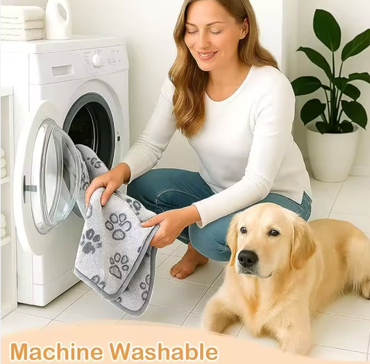 Manta Premium Antiestrés Russel® Gris | Plush Ultra Suave | Confort y Protección para Mascotas